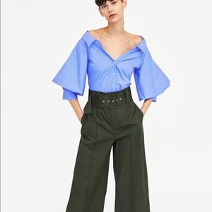 Zara off the shoulder, portrait collar top!